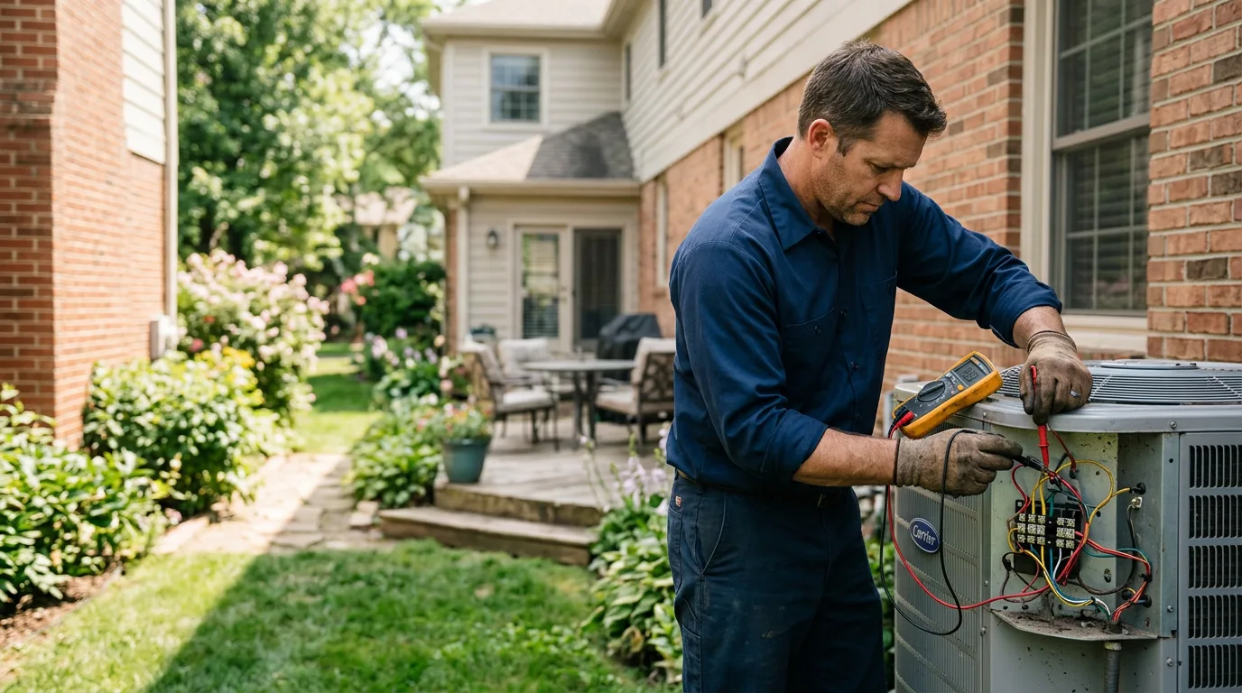 HVAC technician working near Hustler, WI